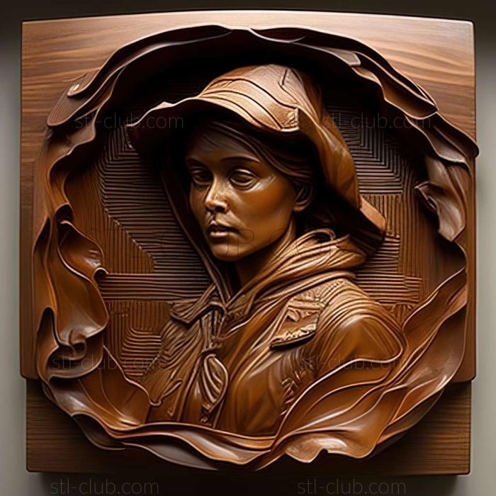 3D мадэль Мэри Бакстер Сент-Клер, американская художница. (STL)